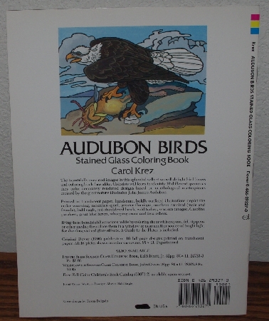 +MBA #4040-187  "1996 Audubon Birds Stained Glass Coloring Book" By Carol Kres