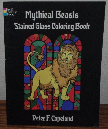 +MBA #4040-195  "1996 Mythical Beasts Stained Glass Coloring Book" By Peter F. Copeland
