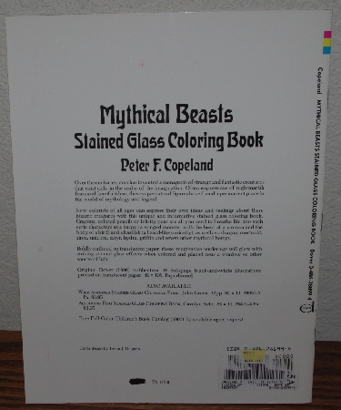 +MBA #4040-195  "1996 Mythical Beasts Stained Glass Coloring Book" By Peter F. Copeland