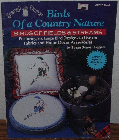 +MBA #4040-197   "1984 Plaid Stencil Decor "Birds Of A Country Nature" By Susan Goans Driggers