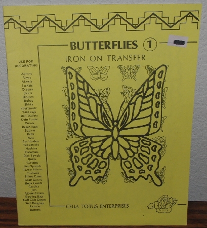 +MBA #4040-252  "1984 Butterflies 1 Iron On Transfers By Celia Totus" Paper Back