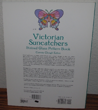 +MBA #4040-0029   "2001 Victorian Suncatchers Stained Glass Pattern Book By Connie Clough Eaton" Paper Back