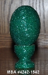 +MBA #4242-1542  "2 Cut Green Glass Seed Bead Egg With Matching Egg Cup"