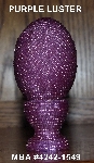 +MBA #4242-1549  "Luster Purple Glass Seed Bead Egg With Matching Egg Cup"