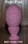 +MBA #4242-1581  "Pearl Pink Glass Seed Bead Egg & Matching Egg Cup"