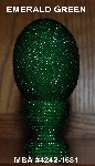 +MBA #4242-1681  "Emerald Green Glass Seed Bead Egg With Matching Egg Cup"