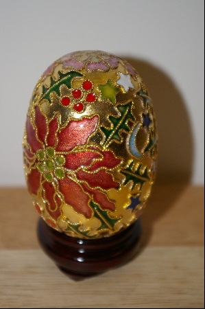 +MBA #9-187  1990's  Cloisaonne "Poinsettia" Egg