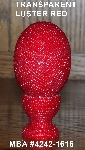 +MBA #4242-1616  "Transparent Luster Red Glass Seed Bead Egg With Matching Egg Cup"