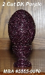 +MBA #5555-0070  "2 Cut Dark Purple Glass Seed Bead Egg With Matching Egg Cup"