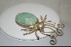 +MBA #DUP  "Artist "DEU David Umpleby"  Signed Green Turquoise Beetle Pin/Pendant