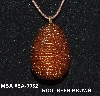 +MBA #EA-0085  "Dark Rootbeer Brown Glass Seed Bead Egg Pendant"