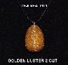 +MBA #EA-0101-  "Golden Luster Glass Seed Bead Egg Pendant"