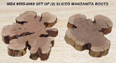 +MBA #5558-0068 "Set Of (2) Sliced Manzanita Roots"