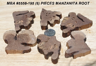 +MBA #5558-195  "Set Of (6) Manzanite Root Pieces"