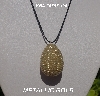 +MBA #5557-196  "Metallic Gold Glass Seed Bead Egg Pendant"