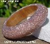 +MBA #5556-595  "Light Lavender Luster Glass Seed Bead Bangle Bracelet"