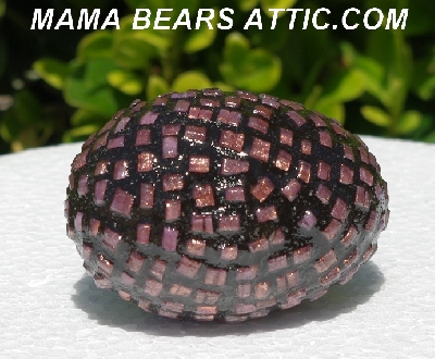 +MBA #5556-306  "Vitreous Pink Glass Mosaic Egg"