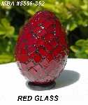 +MBA #5556-352  "Red Stained Glass Mosaic Egg"