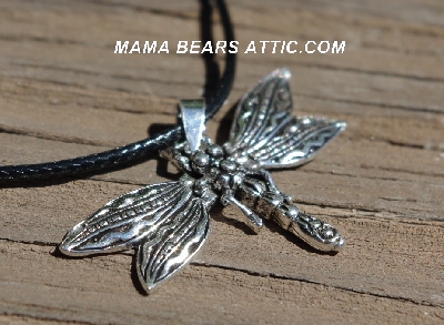 +MBA #5600-258  "Sterling Dragon Fly Pendant With Hinged Wings"