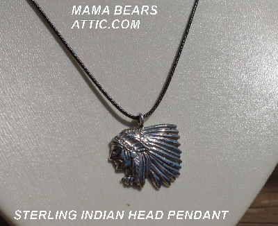 +MBA #5600-291  "Sterling Silver Indian Head Pendant"