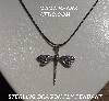 +MBA #5600-313  "Sterling Dragon Fly Pendant With 18" Back Cord"  