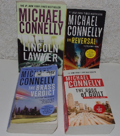 +MBA #5600-375  "Set Of 4 Michael Connelly "Mickey Haller The Lincoln Lawyer Series" Paper Back Books"