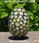+MBA #5600-0027  "Multi Yellow Stained Glass Mosaic Egg"