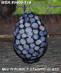 +MBA #5600-114  "Multi Purple Stained Glass Mosaic Egg"