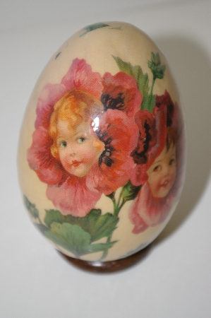 +MBA #10-260  Decoupage Pink Ladies Barry Patch Egg