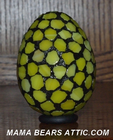 +MBA #5601-212  "Yellow Stained Glass Mosaic Egg"