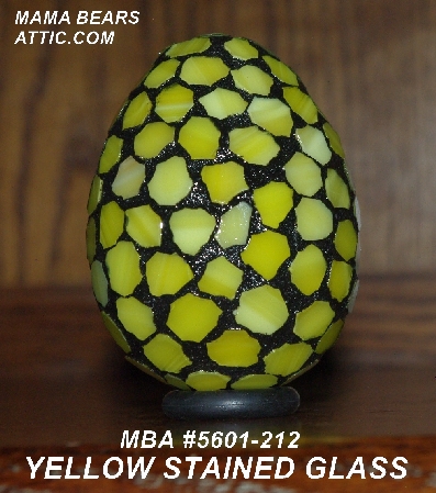 +MBA #5601-212  "Yellow Stained Glass Mosaic Egg"
