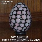 +MBA #5601-129  "Soft Pink Stained Glass Mosaic Egg"