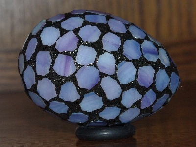 +MBA #5601-226  "Light Purple Stained Glass Mosaic Egg"