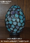 +MBA #5601-0053  "Sky Blue/Lavender Stained Glass Mosaic Egg"
