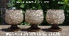 +MBA #5604-279 "Set Of 3 Silver Lined Clear Glass Seed Bead Egg Cups"