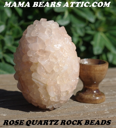 +MBA #5605-147  "Rose Quartz Bead Egg With Stand"