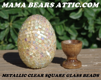 +MBA #5605-287  "Metallic Clear Glass Bead & Stand"