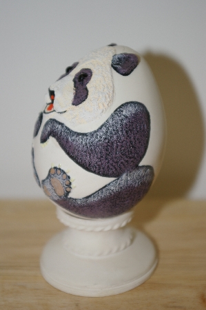 +MBA #10-056   1990's Eggcentrics Hand  Sculpted Panda Egg