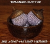 +MBA #5607-192  "Set Of 3 Light Lavender Glass Beaded Acorns & Bowl"