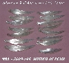 +MBA #5608-196   "1990's Set Of (15) Carved Mother Of Pearl Feathers"
