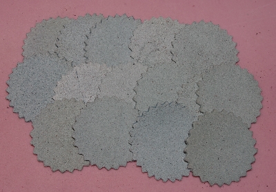 +MBA #5608-454  "Set Of 15 Light Blue Suede Conchos"