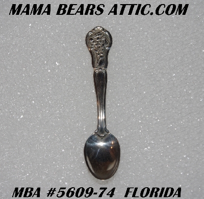 MBA #5609-74  "1978 Sterling Franklin Mint Mini Florida State Flower Spoon"