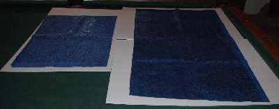 +MBA #5610-82  "1990'S Tandy Leather (2) Pieces Of  Blue Laminated Pigskin Suede"