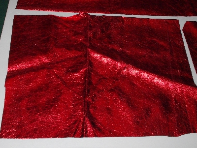 +MBA #5610-0010  "1990's Tandy Leather 3 Pieces Red Matellic Pigskin Suede"