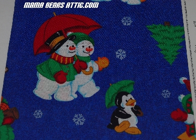 +MBA #5610-0082  "1990's Fabrics For Crafting "Snowmen & Penguins Fabric"