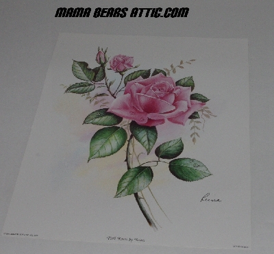 +MBA #5610-0056  "1994 Manor Art "Pink Roses By Reina" #409 Lithograph"