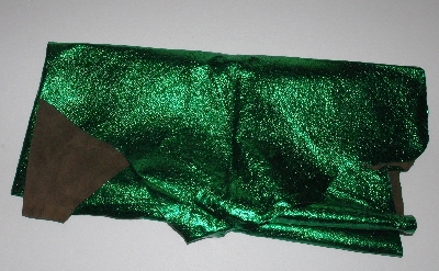 +MBA #5610-163  "1990's Tandy Leather Green Metallic Pigskin Suede Hide"