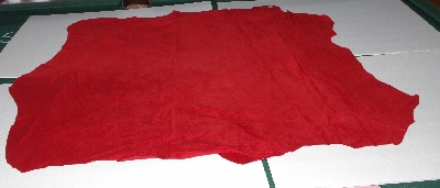 +MBA #5610-274  "1990's Tandy Leather Red Pigskin Suede Hide"