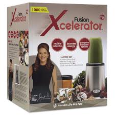 +MBA #5611-  "2014 Silver Fusion Xcelerator 1000Watt Blender With Travel Cups & Recipes"
