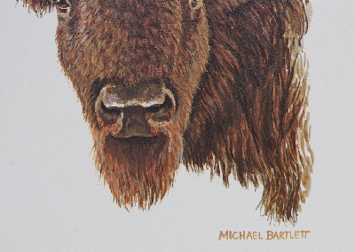 +MBA #5611-0085  "1982 Michael Bartlett "Buffalo" Litho #BM12"